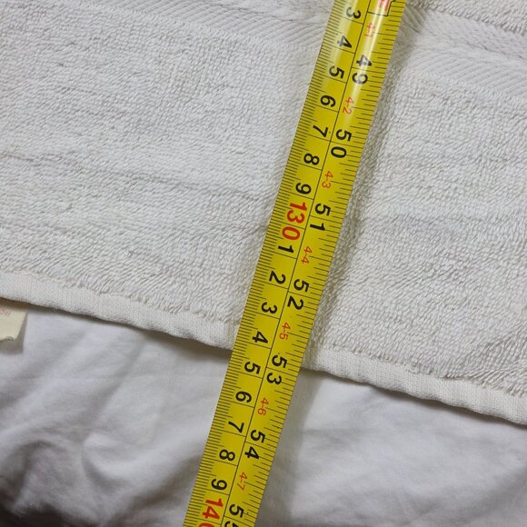 Vintage Stevens White Bath Towel 53x30 Made In USA Summer Solid - Picture 6 of 8